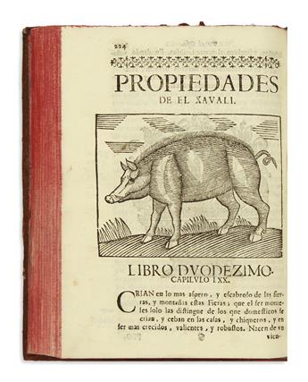 NATURAL HISTORY  FERRER DE VALDECEBRO, ANDRÉS. Govierno General, Moral, y Politíco. Hallado en las Fieras, y Animales Sylvestres.  1696